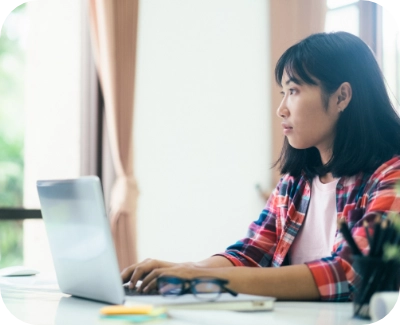 web developer working on code
